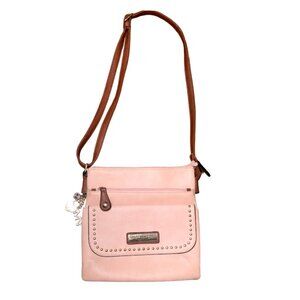Marc New York Andrew Marc purse pink nude with brown gold accents crossbody